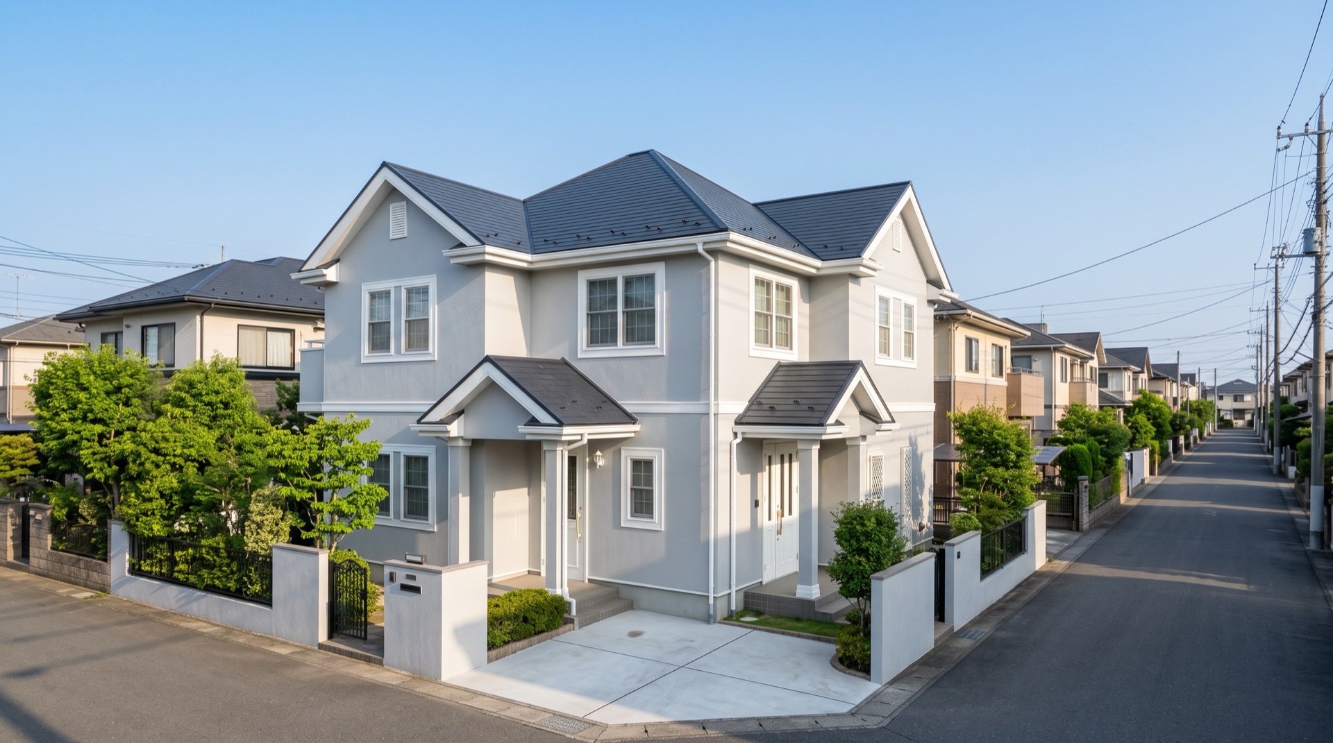 塗り替えを終えた住宅